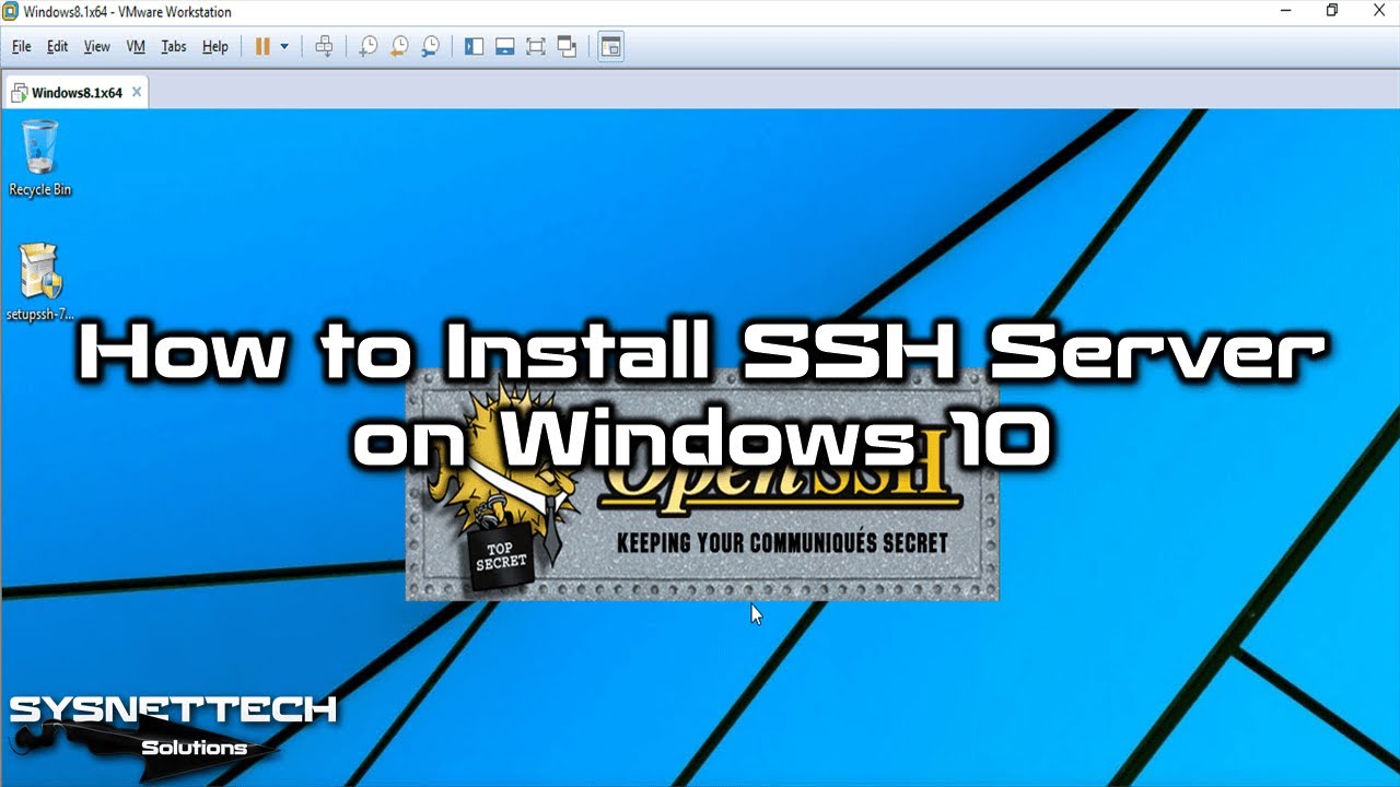 install openssh on windows 10